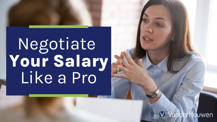 This is a blog banner image that says "Negotiate Your Salary Like a Pro"